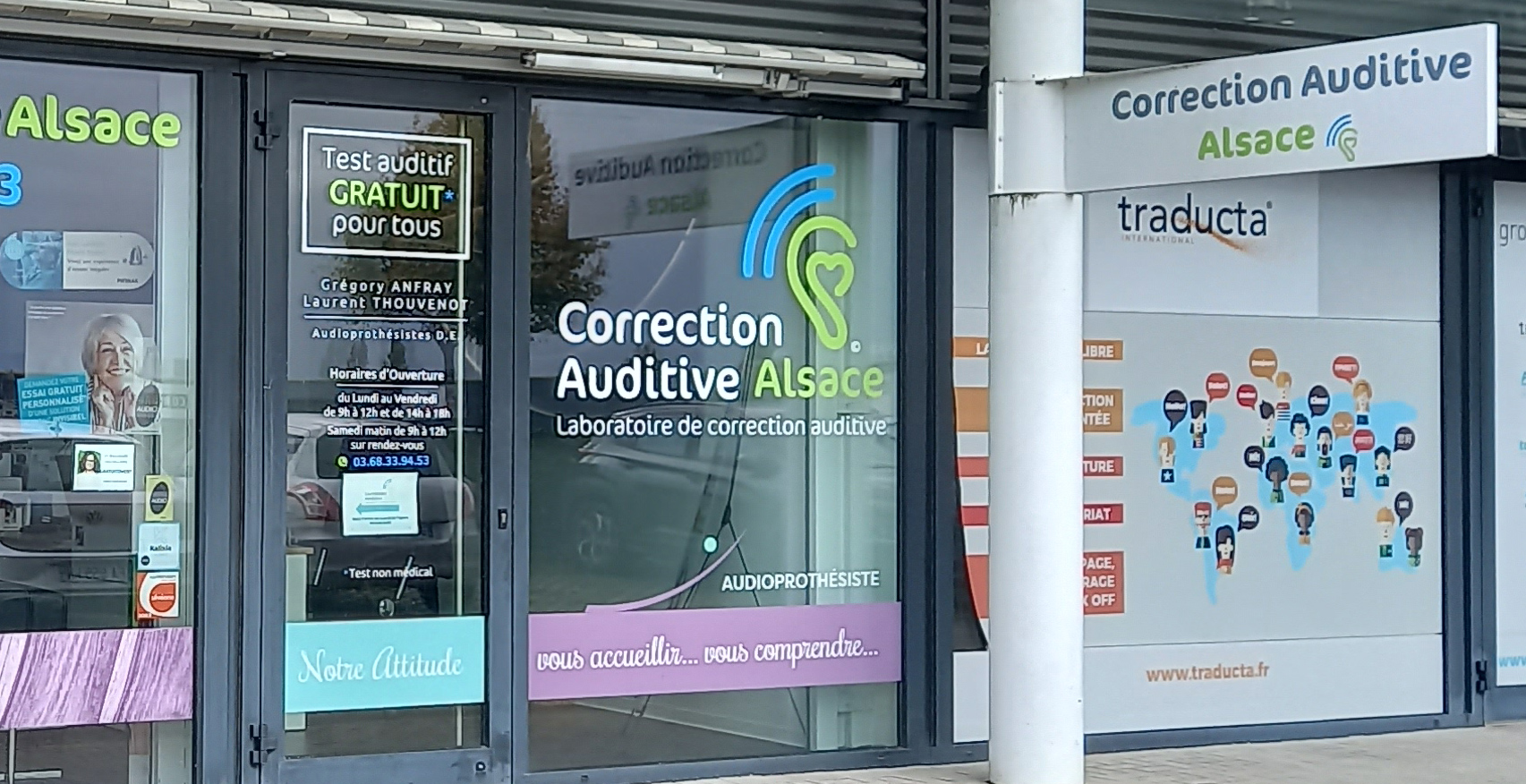 Vitrine Correction Auditive Alsace